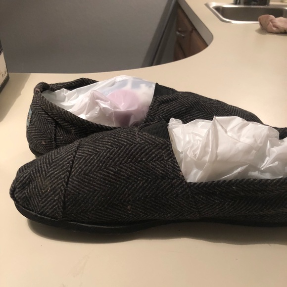 Grey Micro Corduroy, Classic Toms Shoes, 11.5 US M - Picture 4 of 5